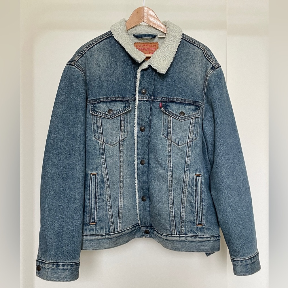 Levi’s Denim Sherpa Trucker Jacket